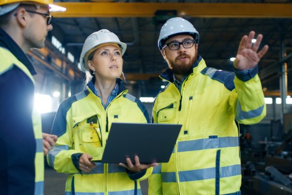 Male,And,Female,Industrial,Engineers,Talk,With,Factory,Worker,While Male,And,Female,Industrial,Engineers,Talk,With,Factory,Worker,While